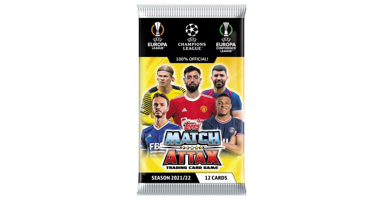MATCH ATTAX Bajnokok Ligája 2021-22 focis kártya csomag 10 darabtól ...