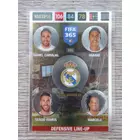 396 Daniel / Varane / Sergio Ramos / Marcelo Carvajal MULTIPLE Defensive Line-Up (Csapata: Real Madrid CF) focis kártya