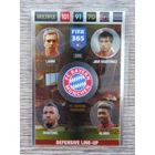 398 Lahm / Javi Martinez / Boateng / Alaba MULTIPLE Defensive Line-Up (Csapata: FC Bayern München) focis kártya