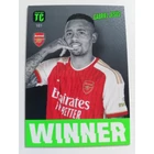 181 Gabriel Jesus Winner focis kártya (Arsenal FC) Panini Adrenalyn Top Class 2024