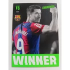 184 Robert Lewandowski Winner focis kártya (FC Barcelona) Panini Adrenalyn Top Class 2024