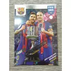 104 Lionel Messi / Andrés Iniesta FANS: Milestone (FC Barcelona) focis kártya