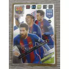 448 Lionel Messi / Luis Suárez / Neymar Jr. MULTIPLE: Attacking Trio (FC Barcelona) focis kártya