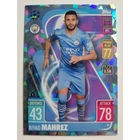 24c Riyad Mahrez Base card / Crystal focis kártya (Manchester City FC) MATCH ATTAX BL 2021-22