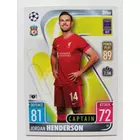 54 Jordan Henderson Captain focis kártya (Liverpool FC) MATCH ATTAX BL 2021-22