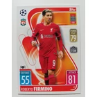 63 Roberto Firmino Base card focis kártya (Liverpool FC) MATCH ATTAX BL 2021-22