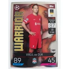 32 Virgil van Dijk Warrior focis kártya (Liverpool) MATCH ATTAX BL 2022-23