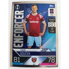 57 Tomas Soucek Enforcer focis kártya (West Ham United) MATCH ATTAX BL 2022-23