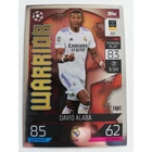 122 David Alaba Warrior focis kártya (Real Madrid CF) MATCH ATTAX BL 2022-23