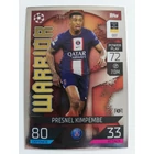 176 Presnel Kimpembe Warrior focis kártya (Paris Saint-Germain) MATCH ATTAX BL 2022-23