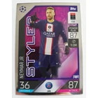 186 Neymar Jr Styler focis kártya (Paris Saint-Germain) MATCH ATTAX BL 2022-23