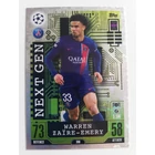 398 Warren Zaire-Emery Next Gen focis kártya (Paris Saint-Germain) MATCH ATTAX BL 2023-24