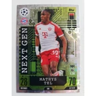 399 Mathys Tel Next Gen focis kártya (FC Bayern München) MATCH ATTAX BL 2023-24