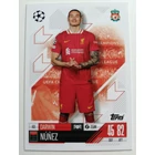 63 Darwin Núnez Base card focis kártya (Liverpool) Topps MATCH ATTAX BL 2024-25