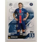 156 Lucas Beraldo Base card focis kártya (Paris Saint-Germain) Topps MATCH ATTAX BL 2024-25