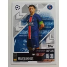 158 Marquinhos Captain focis kártya (Paris Saint-Germain) Topps MATCH ATTAX BL 2024-25