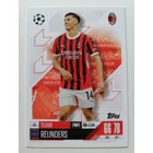 312 Tijjani Reijnders Base card focis kártya (AC Milan) Topps MATCH ATTAX BL 2024-25