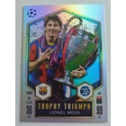 438 Lionel Messi Trophy Triumph focis kártya (FC Barcelona) Topps MATCH ATTAX BL 2024-25