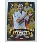 HOF3 Zinedine Zidane Match Attax Hall of Fame focis kártya (Real Madrid CF) Topps MATCH ATTAX BL 2024-25