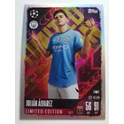 LE3 Julián Álvarez Limited Edition focis kártya (Manchester City) Topps MATCH ATTAX BL 2024-25