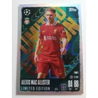 LE5 Alexis Mac Allister Limited Edition focis kártya (Liverpool) Topps MATCH ATTAX BL 2024-25