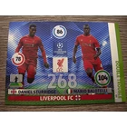 355 Daniel Sturridge + Mario Balotelli Double Trouble (Liverpool FC) focis kártya