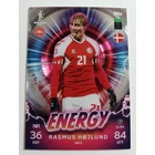 GM3 Rasmus Hojlund Energy focis kártya (Denmark) TOPPS Match Attax Euro 2024