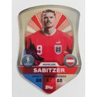 SC1 Marcel Sabitzer Chrome Pro Elite Shield focis kártya (Austria) TOPPS Match Attax Euro 2024