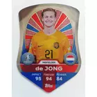 SC5 Frenkie de Jong Chrome Pro Elite Shield focis kártya (Netherlands) TOPPS Match Attax Euro 2024