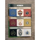 6 CSKA Moskva, Galatasaray AS, Juventus FIFA365 logo focis kártya