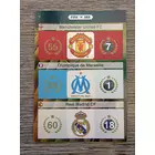 7 Manchester United FC, Olympique de Marseille, Real Madrid CF FIFA365 logo focis kártya