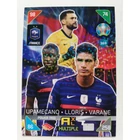 369 Dayot Upamecano / Hugo Lloris / Raphaël Varane MULTIPLE - Power Trios focis kártya (France) EURO2020 KICKOFF