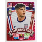 9 Christian Pulisic RARE / Top Master focis kártya (USA) Qatar VB 2022