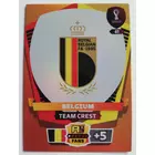 41 Team Crest FANS / Team Crest focis kártya (Belgium) Qatar VB 2022