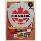 68 Team Crest FANS / Team Crest focis kártya (Canada) Qatar VB 2022