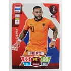 189 Memphis Depay CORE / Hero focis kártya (Netherlands) Qatar VB 2022
