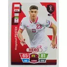 198 Krzysztof Piątek CORE / Hero focis kártya (Poland) Qatar VB 2022