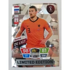 LE-MDL Matthijs de Ligt Limited Edition focis kártya (Netherlands) Qatar VB 2022