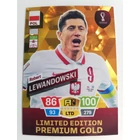 LEG-RL Robert Lewandowski Limited Edition / Premium Gold focis kártya (Poland) Qatar VB 2022