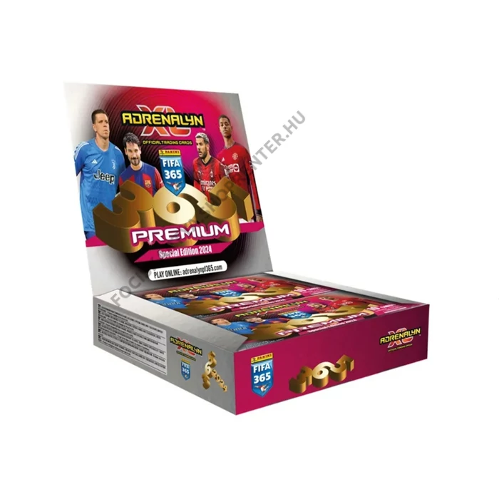 PRÉMIUM FOCIS KÁRTYA CSOMAG Panini Adrenalyn FIFA365 2024 10 db-tól BONTATLAN GYÁRI DISPLAY