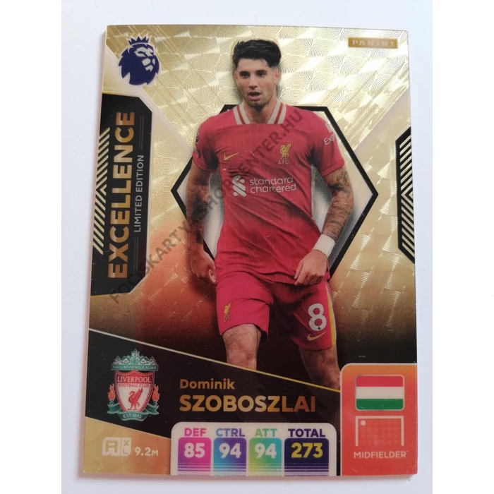 PANINI Adrenalyn XL 2024-25 SZOBOSZLAI Dominik Excellence focis kártya 