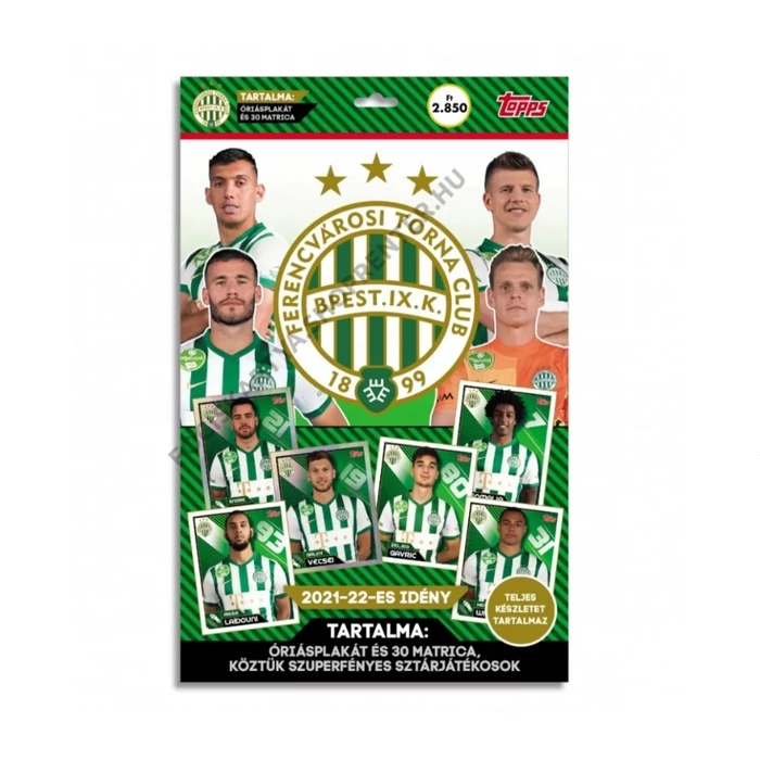 TOPPS 2021-22 Ferencváros Focis matrica starterszett