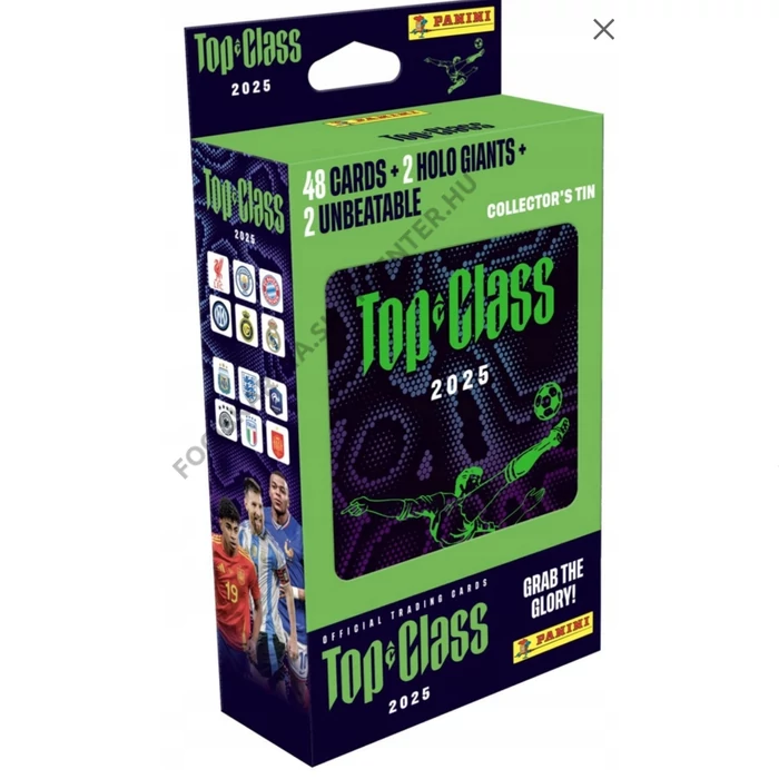TOP CLASS 2025 gyári bontatlan nagydoboz COLLECTOR'S TIN (52 kártyával)