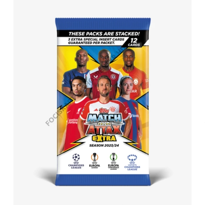 Normál focis kártya csomag MATCH ATTAX EXTRA Bajnokok Ligája 2023-24