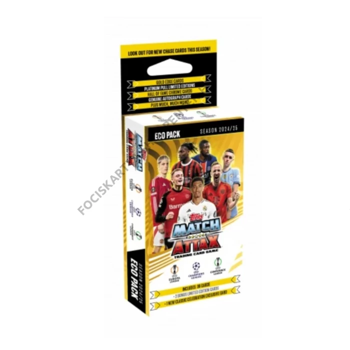 Topps MATCH ATTAX Bajnokok Ligája 2024-25 ECO PACK ( 39 db focis kártya)