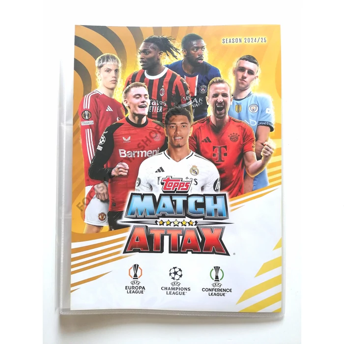 Topps MATCH ATTAX Bajnokok Ligája 2024-25 gyűjtő album + 50 focis kártya