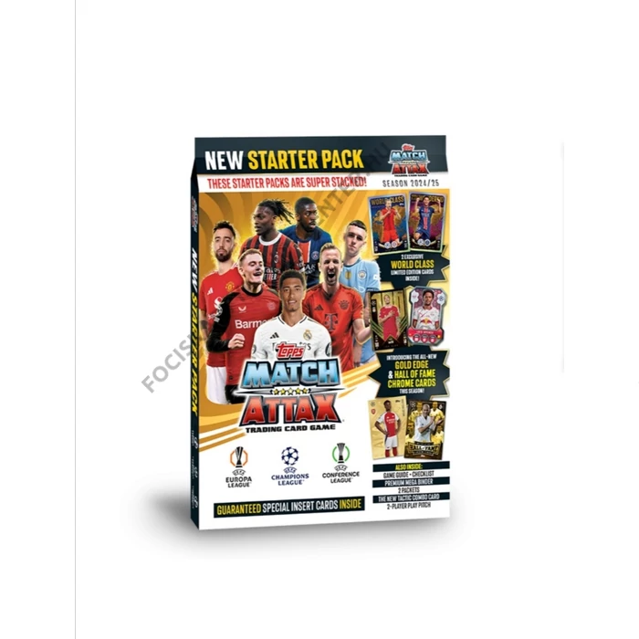Topps MATCH ATTAX Bajnokok Ligája 2024-25 STARTERPACK (albummal és 27 kártyalappal)