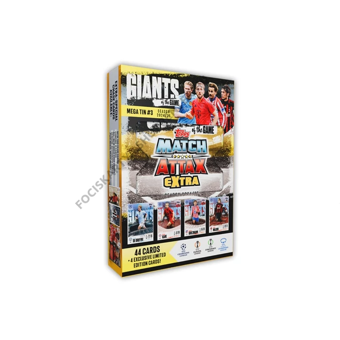 MATCH ATTAX Extra 2025  Nagy díszdoboz 44 KÁRTYÁVAL, ebből 4 limitálttal - GIANTS